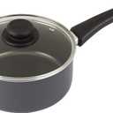 GoodCook Everyday Sauce Pan w/Lid, 3 Quart, Black (3 Quarts)