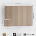 Bumusty Large Cork Board Alternative-48 x 36" Felt Bulletin Board Tiles, with 30 Pushpins, 70 Adhesive Tabs, Fine-Stripe 12-Pack, Cork Boards for Office Push Pin Board Felt Board-Taupe