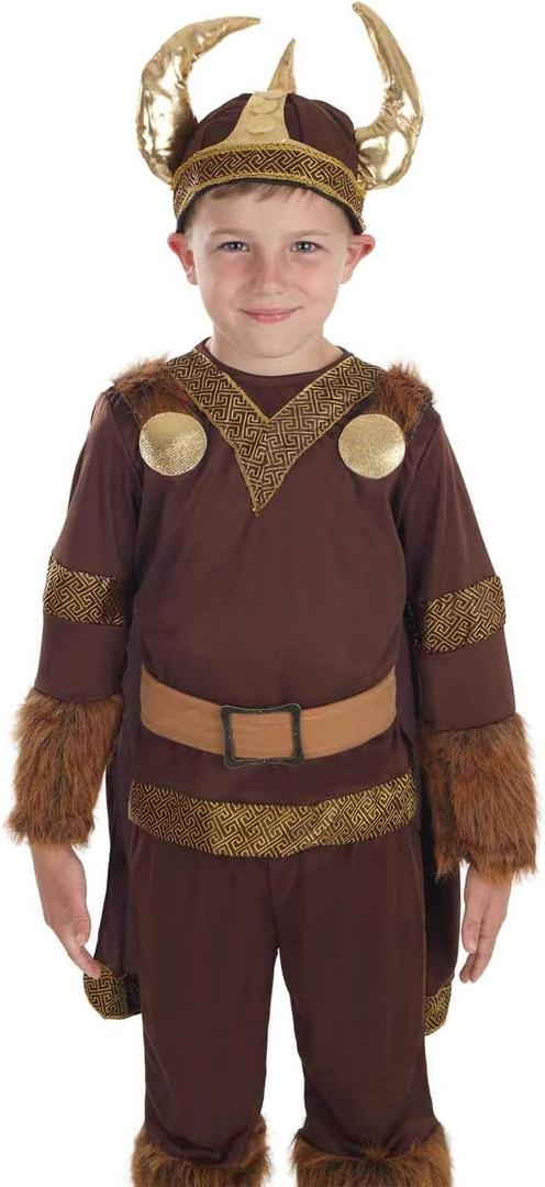 fun shack Boys Viking Costume for Kids, Child Viking Outfit for Boys and Girls, Kids Viking Dress Up Costumes, L 