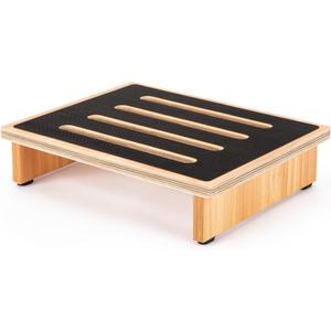 StrongTek 3.5" One Step Stool for Adults, Sturdy Wooden Riser with Non-Slip Rubber Top, 440 lb Capacity, No Assembly Required, Portable for Kitchen, Bathroom, Bedside, Kids & Seniors