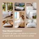 Bedsure Duvet Cover King Size - Soft Double Brushed Bedding Set for Kids & Adults, Zipper Closure, 3 Pieces, Includes 1 Duvet Cover (104"x90") & 2 Pillow Shams, NO Comforter, White