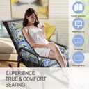 Outdoor Chair Cushions Seat/Back Set Patio Furniture Cushion Indoor & Outdoor 19x19 Inch with Ties Waterproof Home Garden