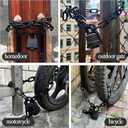 Safety Fence Chain Lock,Outdoor Waterproof Padlock with Chain,Heavy-Duty Weathproof Lock with Chain for Gate,Fence,Motorcycles,Bike (Lock with Chain)