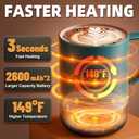 Magnetic Charging Rechargeable Self Heating Coffee Mug for Mom, Fast Heating & High Temperature 14Oz Smart Coffee Cup Warmer, 120 Mins-Hot Up to 149 Smart Mug Warmer, Gifts for Women and Men(No APP)