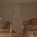 Majestic Giftware PVC Faux Leather Rectangle Tablecloths | (TCG24-54180) Bronze Rippling Waterproof & Spill Proof Dining Table Cover | Decorative Washable Tablecloth for Home, Kitchen, Party (54X180)