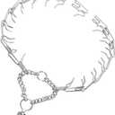 Dog Prong Collar Stainless Steel Metal Chain Dog Pinch Collars Training Collar for Large Medium Small Dogs,Detachable, Adjustable Length 12''- 28'' (Silver)