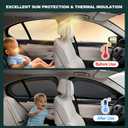 XCBYT Car Window Shades, Car Window Covers to Block UV and Heat, Window Shade for Bay in Car, Car Window Screen for Privacy Protection with Elastic Breathable Mesh for Camping Napping Dressing (XW-FWZ-B)
