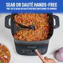 STIRMAX PLUS 7.5 Quart Digital Multi-Cooker with Automatic Paddle to Stir and Shred, 9 in 1 programmable presets to Sauté, Sear, and Brown Food Before Simmering – Accessories & Cookbook Included
