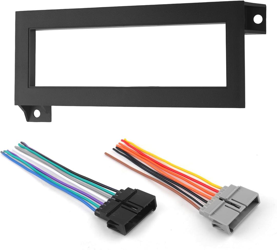 3PCS Single Din Dash Kit with Radio Harness,Car Stereo Installation Kit Compatible with Chrysler Dodge Jeep,Aftermarket Radio Dash Kits for Easy Installation Car Accessories