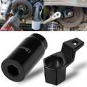 For Honda Crank Pulley Tool 19mm Harmonic Balancer Socket & 50mm Crankshaft Crank Pulley Wrench Holder Removal Holding Spanner Kit For Acura and Honda Engines, Deep Counter-Weighted Socket Tools