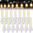 Meonum 14 Pack S14 Replacement Light Bulbs, 1.7 Watt Replacement S14 LED Bulb, Shatterproof Waterproof and Dimmable Replacement S14 Light Bulb for Outdoor Patio String Lights, 2700K Warm White