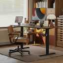 Agilestic Electric Standing Desk, 48 x 24 Inches Height Adjustable Desk, Sit Stand up for Work Office Home, Ergonomic Rising Computer Table with Memory Preset, Dark Walnut