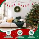 Syhood 4 Pcs Easter Pom Pom Tassel Garland Felt Pompom Ball Banner Tassel Garland for Hanging Decorations Easter Party Supplies Home Decor(Red White Color)