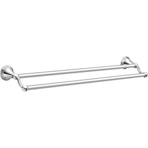 Moen DN8422CH Preston 24-Inch Bathroom Double Bar Towel Bar 5.38-Inches Deep, Chrome
