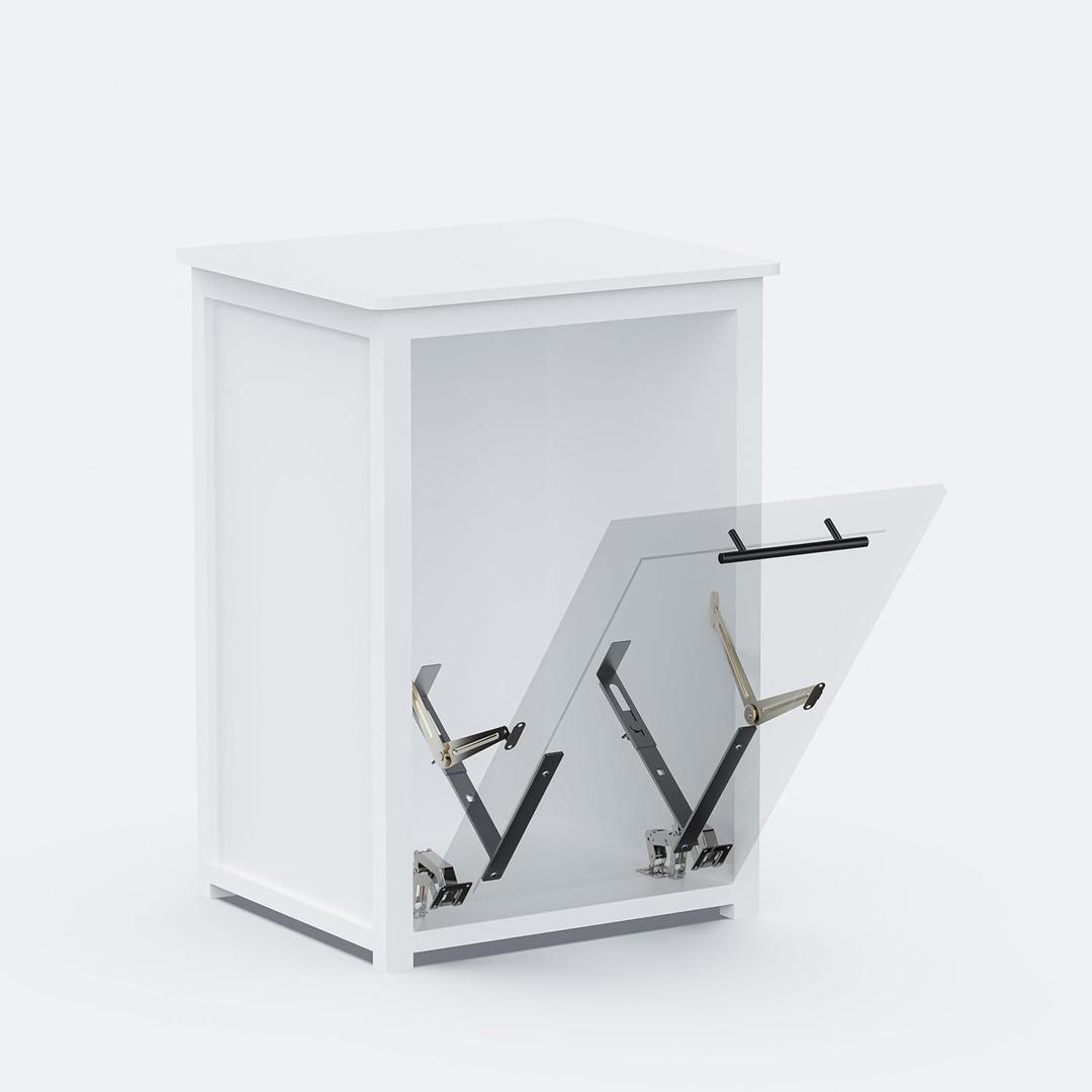 Tilt-Out Trash Can Cabinet or Tilt-Out Laundry Hamper Cabinet Conversion Kit Hidden Storage for Kitchen Garbage Up to 50 Pound Bin, Easy DIY Install, Universal Width Fit