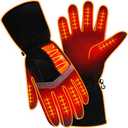 Rabbitroom Women Heated Gloves Winter Waterproof Touchscreen Electric Hand Warmers Rechargeable Insulated Ski USB Men Gloves Perfect for Freezer Work Cycling Walking Running Outdoor Activities(M Size)