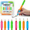 Textured Pencil Grips for Kids & Adults - 24 Pack Sensory Fidget Toys for ADHD, Autism - Quiet Classroom & Office Tools for Anxiety Relief Stress Relief - Educational Supplies, Student Rewards&Gifts