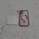 Misea Magnetic for iPhone 16 Case Compatible with MagSafe [Never Yellowing] [Military Grade Drop Protection] Full Camera Lens Protector Plating Soft Clear Phone Case for Women 6.1 inch, Hot Pink