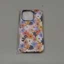 Qokey for iPhone 16 Pro Case - Compatible with MagSafe, Frosted Colorful Lovely Flowers, 2-Layers Hybrid Hard & Soft Magnetic Shell Shockproof Design, Military-Grade Drop Protection Phone Cover (Boho Brown Flower)