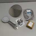 NearMoon Filtered Shower Head, High Pressure 8Round Rain Shower and 5 settings Handheld Shower Filter Combo with Self-adhesive Holder/1.5M Hose -1 Replaceable Filter Cartridge (Chrome Finish)