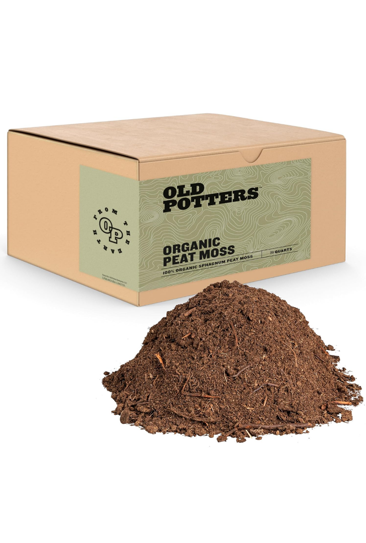 Organic Peat Moss, 20 Quarts – 100% Sphagnum Peat Moss, SEMI Compressed, for Potted Plants & Seed Starting – Organic Gardening for Indoor and Outdoor use (20 Quart)