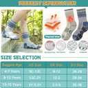 SeeyAN Kids Merino Wool Hiking Socks Boys Girls Thermal Winter Warm Boot Toddlers Thick Cushion Socks 4 Pairs (8-12 Years)
