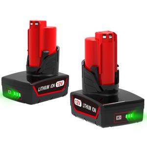 ANTRobut 2 Pack 6.5Ah 12V Battery Replacement 48-11-2420 48-11-2425 48-11-2450 48-11-2411 48-11-2412, with Power Indicator