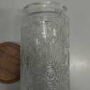 34 OZ/2 PCS Glass Storage Jar with Airtight Bamboo Wooden Lids, Vintage Food Containers Canisters Sets for Kitchen Counter Pantry, Sugar, Flour, Candy, Tea, Coffee Beans, Oats, Grain Bin, Pasta,