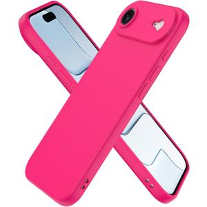 2 x Compatible with iPhone Air Case, Shockproof Liquid Silicone Protective Phone Case with Soft Anti-Scratch Microfiber Lining Ultra Slim Drop Protection Phone Cover (Rose Red)