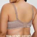 Deyllo Women's Full Coverage Plus Size Comfort Minimizer Bra Wirefree Non Padded, 38B