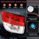 Tail lights Assembly Compatible with Honda Odyssey 2014-2017 OE Style Rear Left Outer Light Taillights Replacement for HO2804104 33550TK8A11