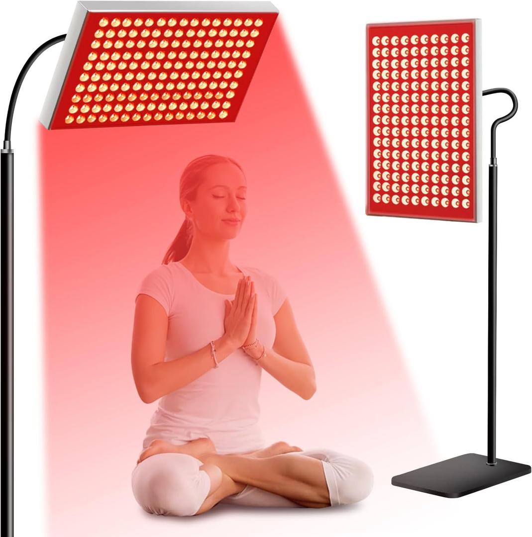 Tuohun Red Light Therapy for Face and Body 150 LED, 660nm Red & 850nm Near Infrared Lamp with Adjustable Stand, Dual Wavelength for Skin, Muscle & Joint Recovery | Home & Professional Use