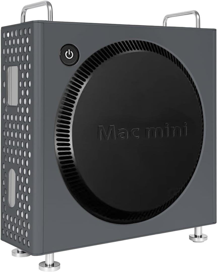 Aluminum Chassis Stand/Holder/Case for 2024 Mac mini M4/M4 Pro (Gray)