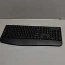 Wireless Keyboard, 2.4G Full-Sized Ergonomic Wireless Computer Keyboard with Wrist Rest for Windows, Mac OS Laptop/PC/Desktop/Notebook(Black)