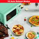 Galanz GLCMKZ09GNR09 Retro Countertop Microwave Oven with Auto Cook & Reheat, Defrost, Quick Start Functions, Easy Clean with Glass Turntable, Pull Handle.9 cu ft, Green