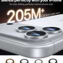TORRAS 3-Year Ultimate Durability for iPhone 17 Pro Max/17 Pro Camera Lens Protector-1:1 Invisible Fit & Ultra Clarity, Military-Grade 9H+ Aerospace Glass Anti-Scratch Easy Installation,Silver
