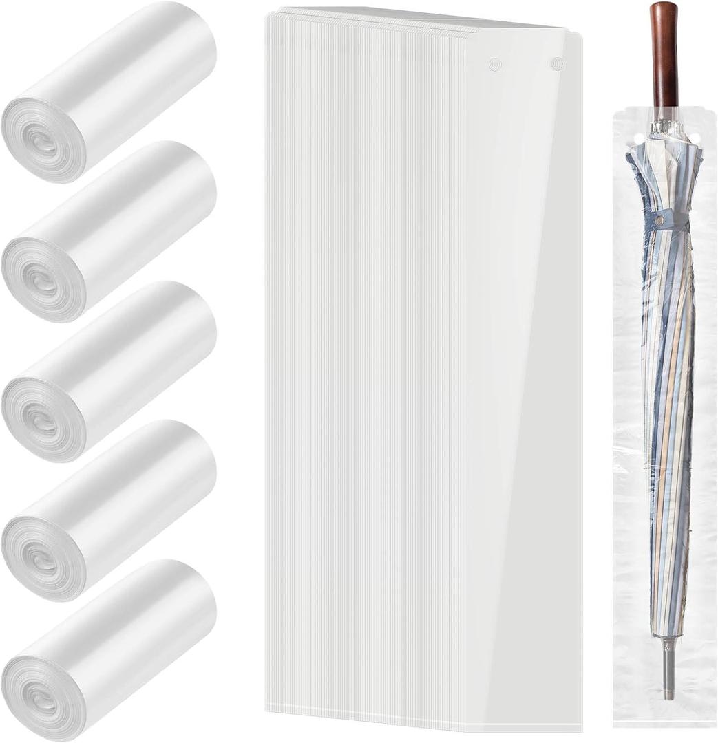 500 Pcs Clear Disposable Wet Umbrella Rain Bags Heavy Duty Umbrella Sleeve Big Covers for Wet Umbrellas Keep Church Lobby Floors Dry