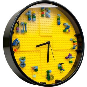 Kids' Creative STEM Educational Building Block Toy, Building Block Display Case, Fun Assembly Toy for Boys Aged 7 8, DIY Building Block Wall Clock, Craft Kit Set Birthday Gift for Kids Aged 9 10 12