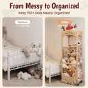Stuffed Animal Storage,Christmas Reindeer Stuffed Animal Organizer, Movable Stuffed Animal Holder with Elastic Cords for Nursery Playroom Kidroom Bedroom