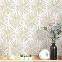 Safiyya 118"x17.3" Peel and Stick Wallpaper Boho Contact Paper Peel and Stick Wall Paper Modern Self Adhesive Removable Wallpaper Beige Geometric Wallpaper for Bedroom Covering Vinyl Rolls