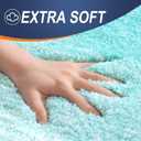 OLANLY Small Bathroom Rugs Mat 24x16, Extra Soft Absorbent Microfiber Bath Rugs, Rubber Backing, Quick Dry, Machine Washable Bath Mats for Bathroom Floor, Tub and Shower, Home Decor Accessories, Teal