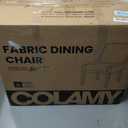 COLAMY Modern Dining Chairs Set of 4, Upholstered Corduroy Accent Side Leisure Chairs with Mid Back and Wood Legs for Living Room/Dining Room-Camel