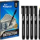 2 x Perco Counterfeit Money Detector Pen (5 Pack) - Easy to Use and Reliable Universal Currency Fake Bill Checker for Personal & Commercial Use - Ensures Authenticity & Prevents Fraud