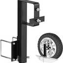 Heavy-Duty Folding RV Spare Tire Bracket,Heavy Duty Folding Trailer Spare Tire Mount Fits 15" & 16" Wheels, Spare Carrier for 4" Square Bumpers,Durable Trailer Accessories