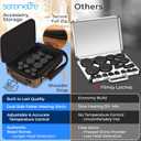 SereneLife Portable Massage Stone Warmer Set - Electric Spa Hot Stones Massager and Heater Kit with 6 Large and 6 Small Round Shaped Basalt Massaging Rocks, Digital Controller Heating Bag