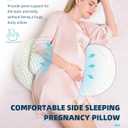 Oternal Pregnancy Pillow for Pregnant Women Comfortable Maternity Pillow for Side Sleepers, Supports Back, Belly, HIPS, and Legs, with Removable & Adjustable Cover