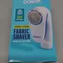 Conair Fabric Shaver and Lint Remover, Battery-Operated Portable Clothes Shaver with 3 Settings, Fuzz Remover for Sweaters, Clothing and Furniture, Large 2-Inch Shaving Head, White