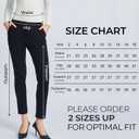 SANDY & SID Cropped Pants for Women Petite Small Size Mid Waist Slim Fit Work Pants Stretch Trousers Slack Casual Office Wear (Beige, M)