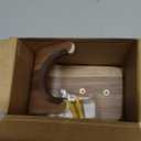 Plywood Guitar Wall Mount Holder with Pick Slot on top, Modern and Unique Design Guitar Hanger for Bass Acoustic Electric Guitars Ukulele Folk Violin Mandolin Banjo Skateboard Stand (Brown)