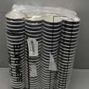 Yaomiao 200 Pcs 4 oz Disposable Espresso Coffee Cups Ripple Corrugated Paper Insulated Hot Cups for Party Cold Drinks Hot Beverage Tea(Black)